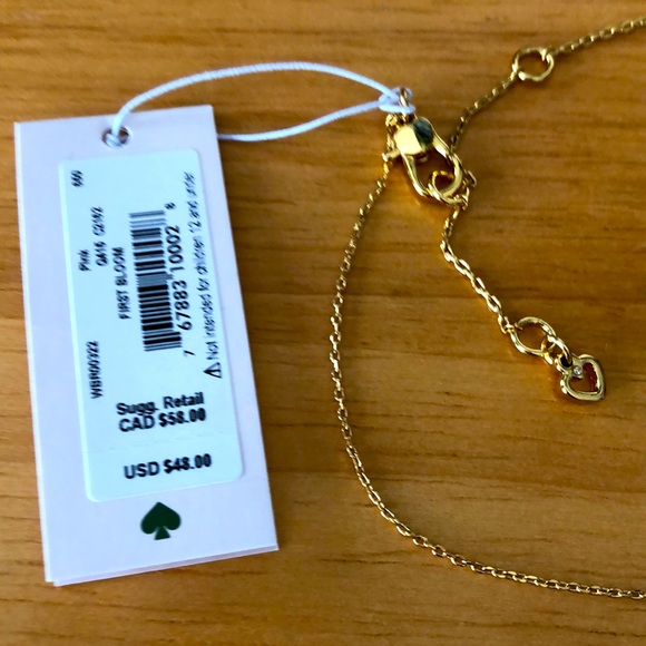 KATE SPADE “FIRST BLOOM” PINK FLOWER NECKLACE 🌸 - Picture 7 of 10